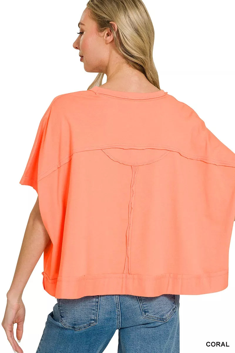 Exposed Seam Boxy Top