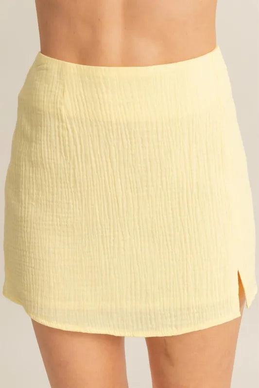 Ruched Bra Top and Mini Skirt Set