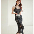 Women's White Temperament Slim Fishtail Dress