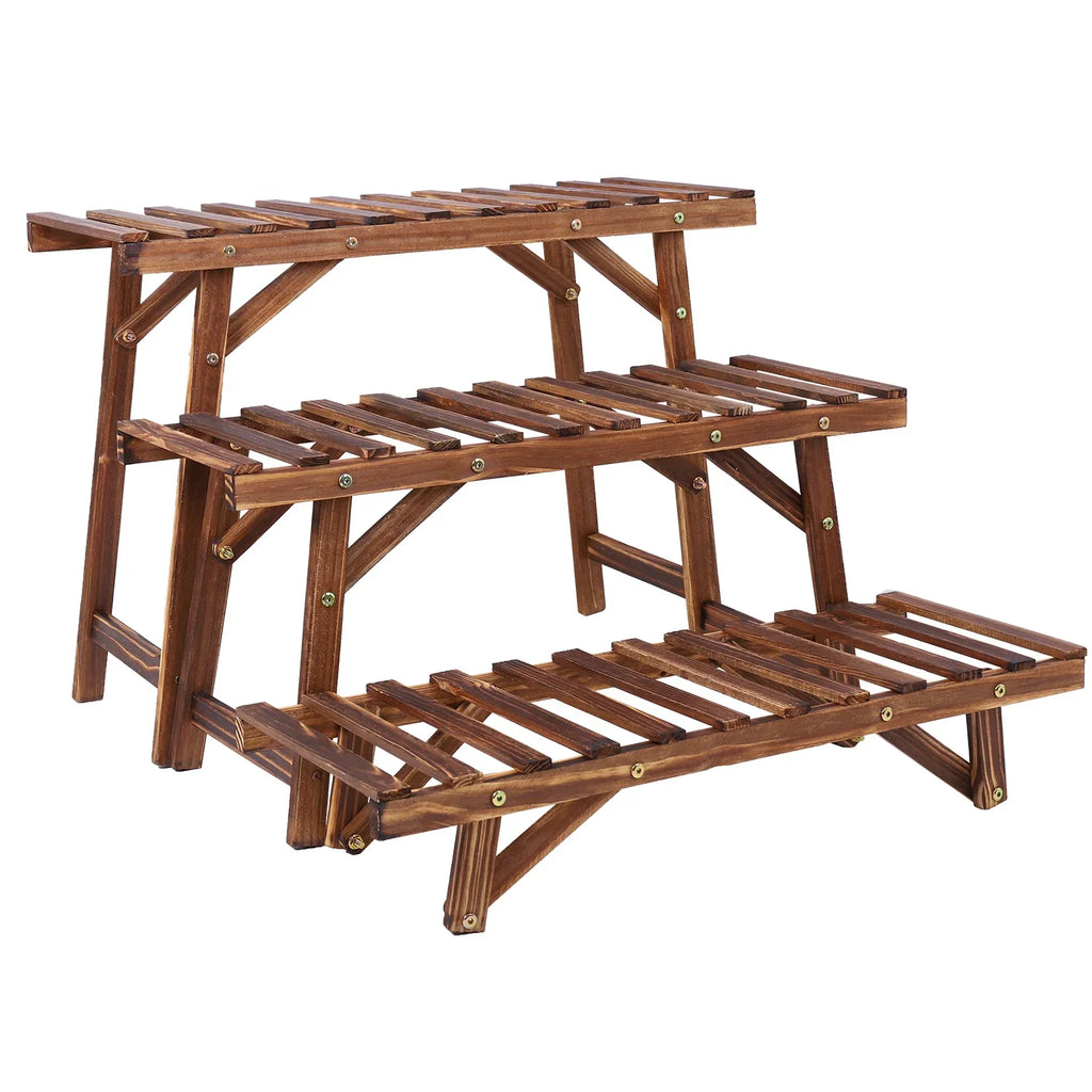 DecorBites™ 3 Tier Wood Ladder Plant Stand