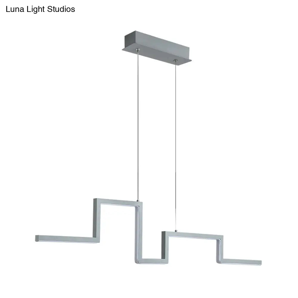 DecorBites™ 31.5"/39" Linear Kitchen Island LED Pendant Light - Minimalistic Metal Design in Black/Grey, Warm/White
