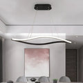 DecorBites™ 31.5"/39" Simple LED Island Lamp with Black Leaf Frame - Ceiling Hang Fixture in Warm/White Light