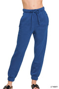 Fleece Drawstring Joggers With Pocket