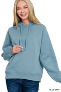 Drawstring Relaxed Fit Fleece Hoodie