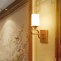 DecorBites™ Gold Contemporary Armed Wall Sconce with Opal Glass Shade and 1 Bulb