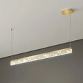 DecorBites™ 35.5"/47" L Island Lamp Aluminum Dining Room LED Hanging Light Fixture in Gold, Warm/White Light