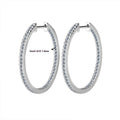 New Women's Circle Large Earrings S925 Sterling Silver