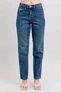 Full Size High Waisted Rigid Magic Non-destroy Straight Leg Jeans Plus Size