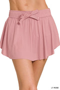 Ruffle Hem Tennis Skirt With Hidden Inner Pockets
