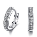 Vintage Earrings 3A Zircon White Gold Plated