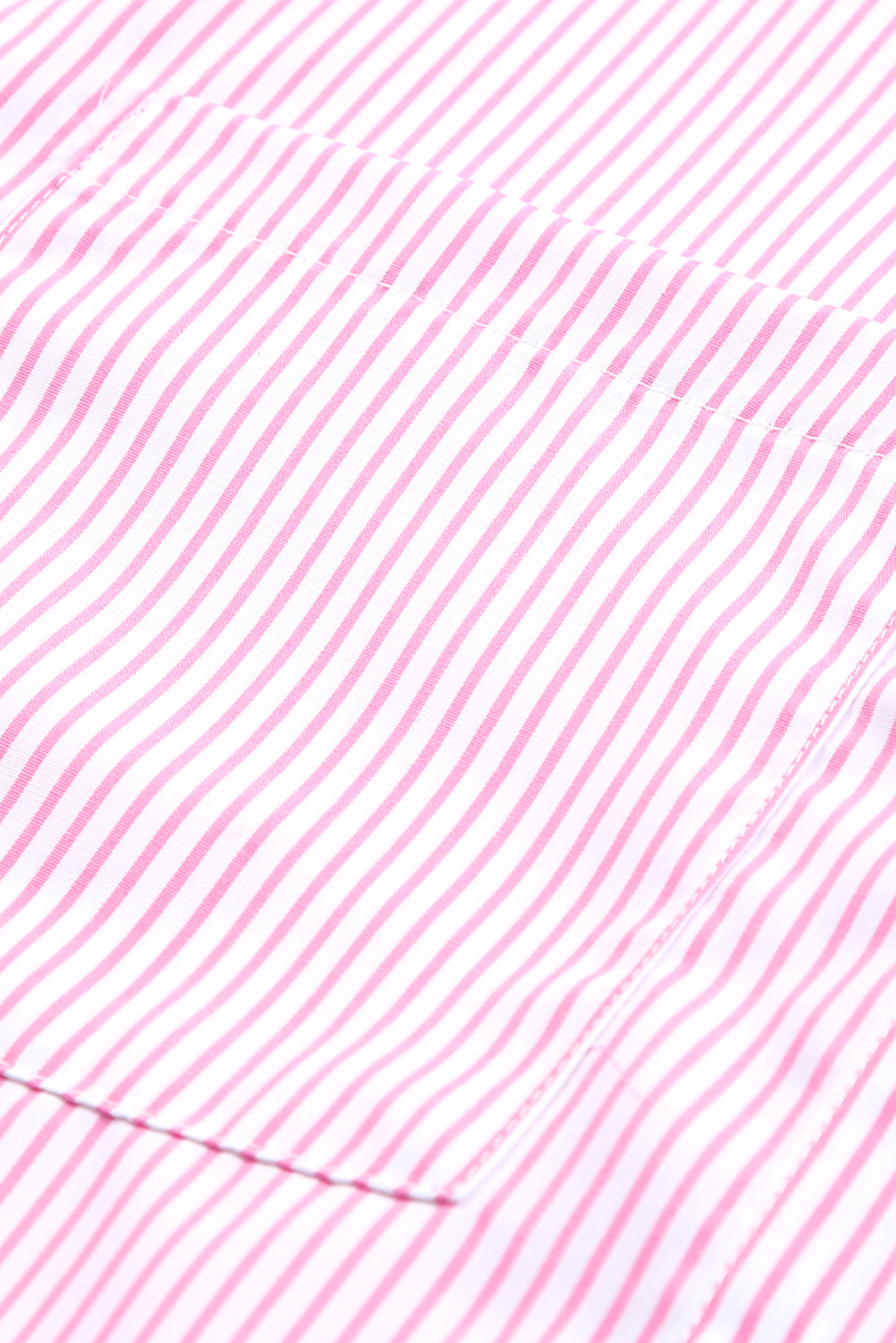 Black Striped Casual Shirred Cuffs Shirt