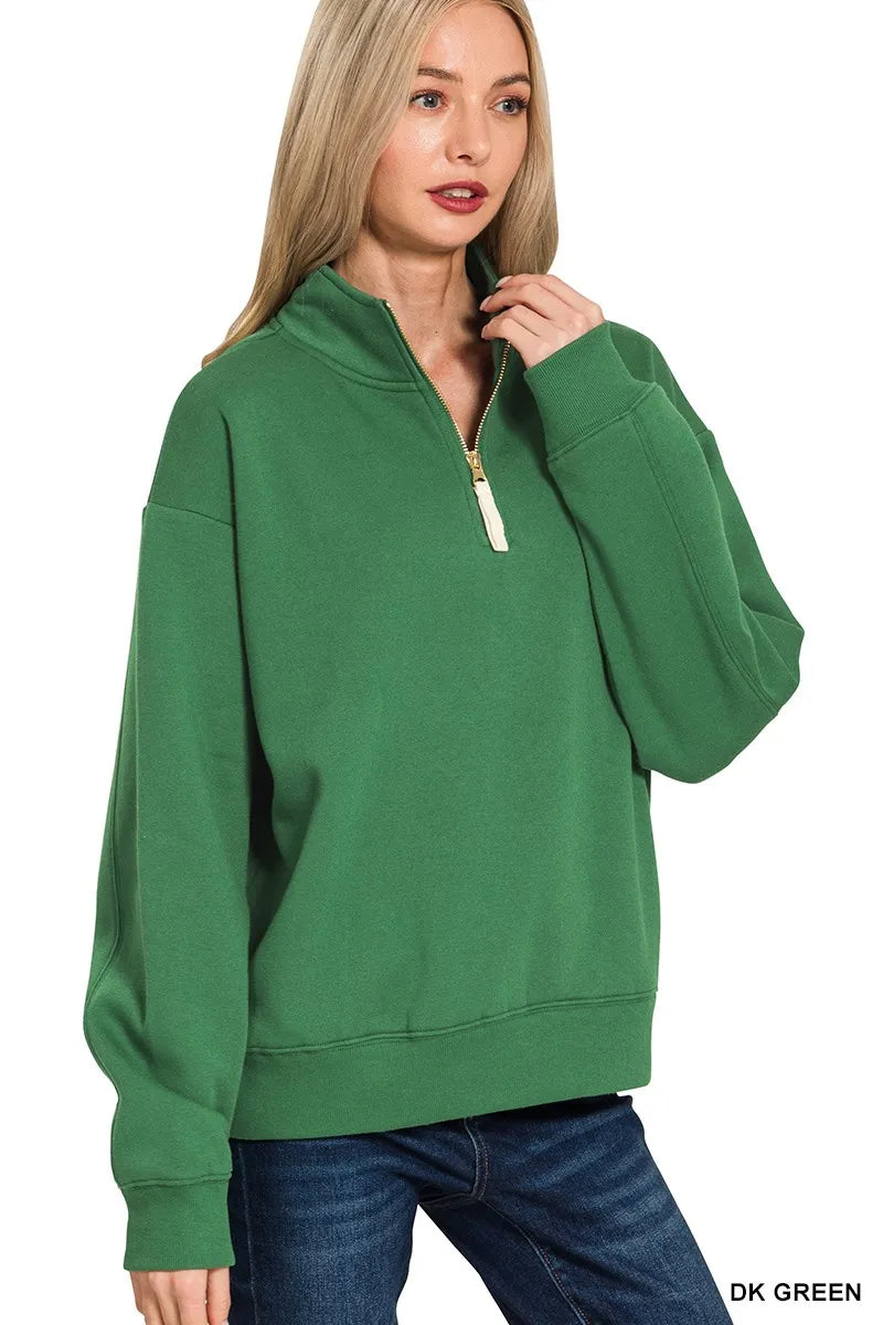 Fleece Half Zip Sweatshirt