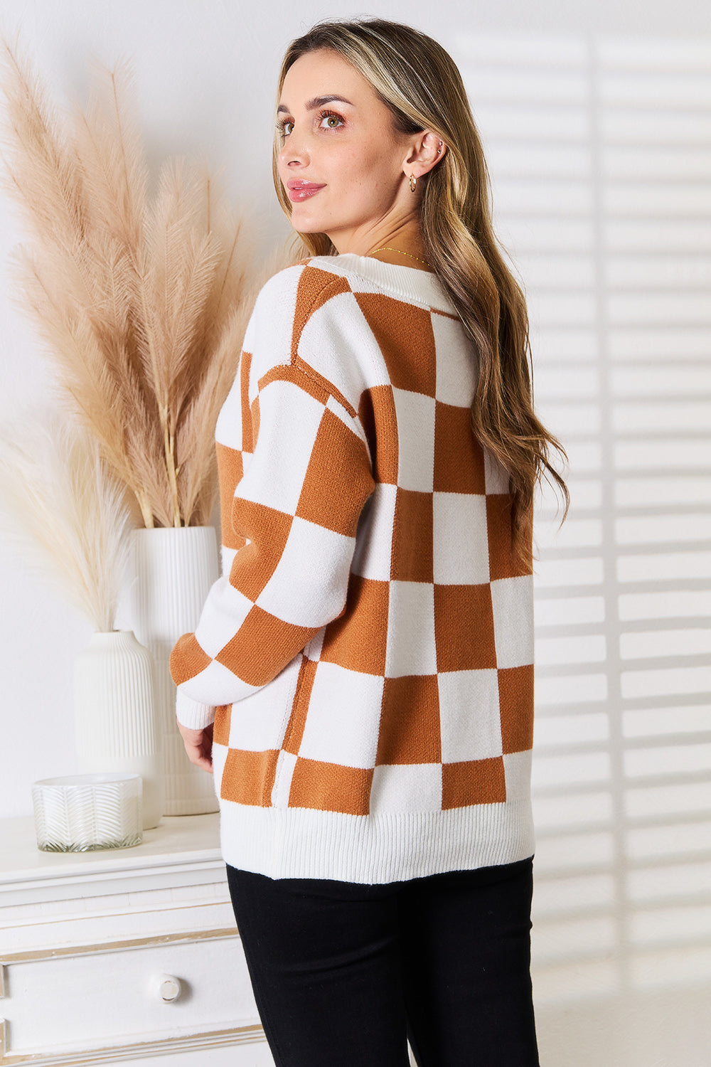 I am a Fashion Junky Double Take Button-Up V-Neck Dropped Shoulder Cardigan
