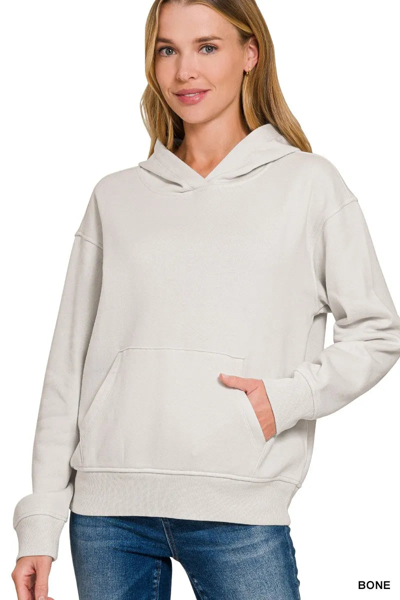 Fleece Kangaroo Pocket Hoodie