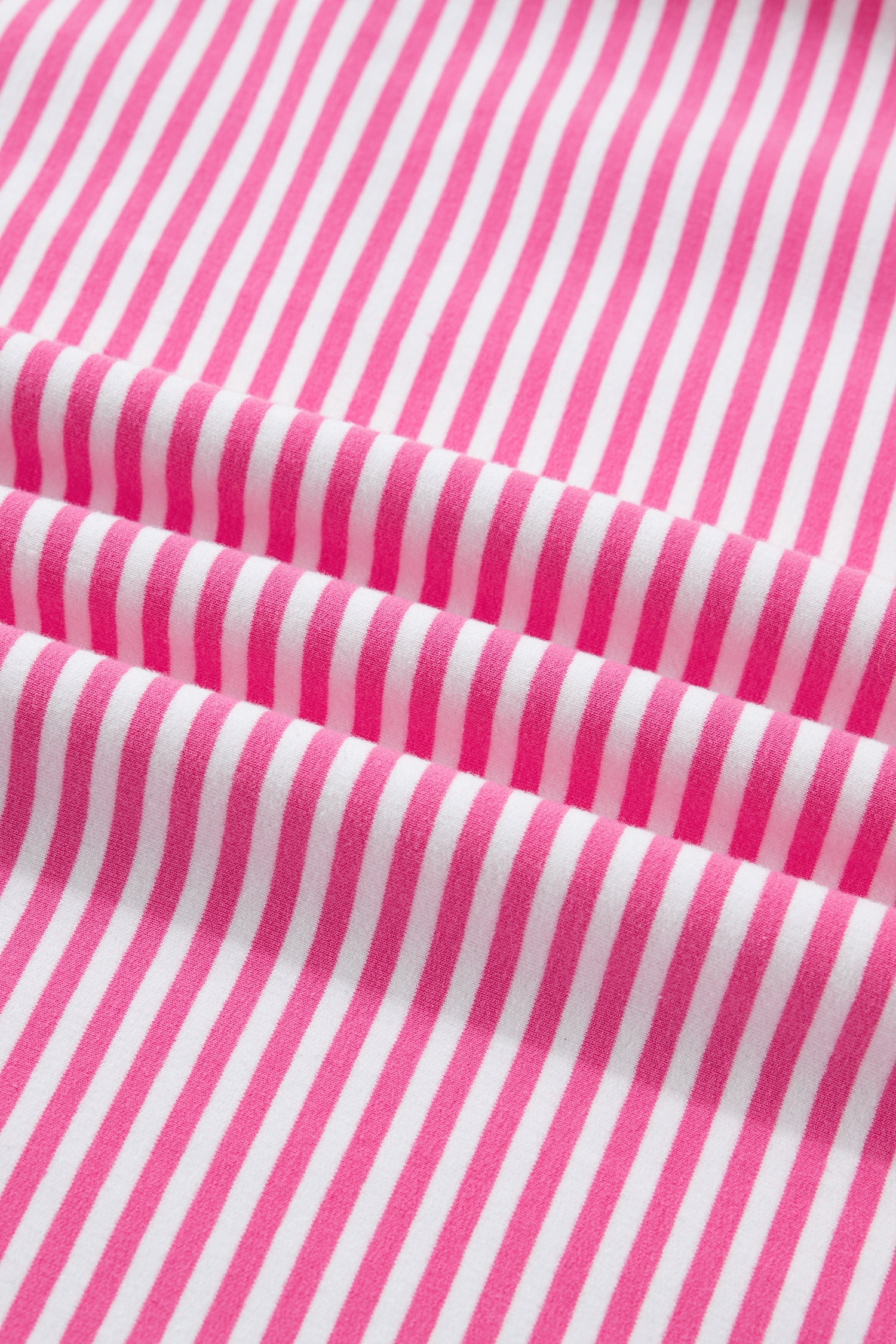 Pink Stripe Oversize Mock Neck Sweatshirt and Shorts Set