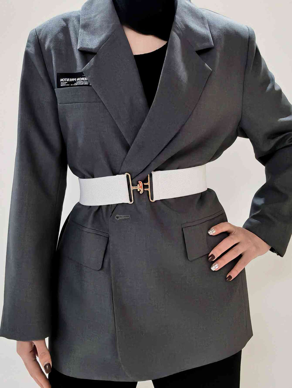 StylishFit Elastic Wide Belt – Adjustable Comfort and Chic Design See size chart under “more details”