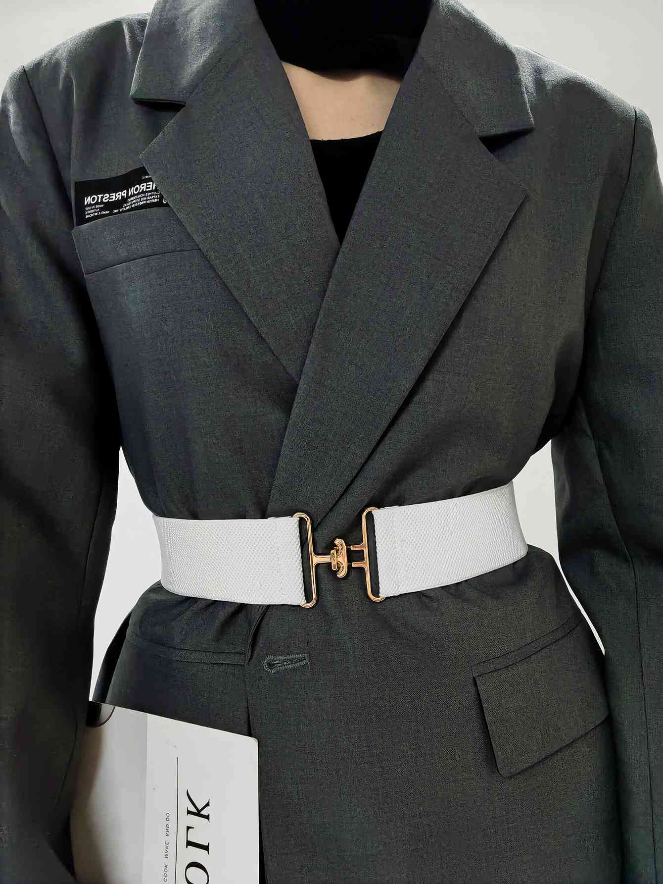 StylishFit Elastic Wide Belt – Adjustable Comfort and Chic Design See size chart under “more details”