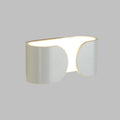 DecorBites™ Modern White LED Wall Sconce with Curved Rectangle Design and Warm Light