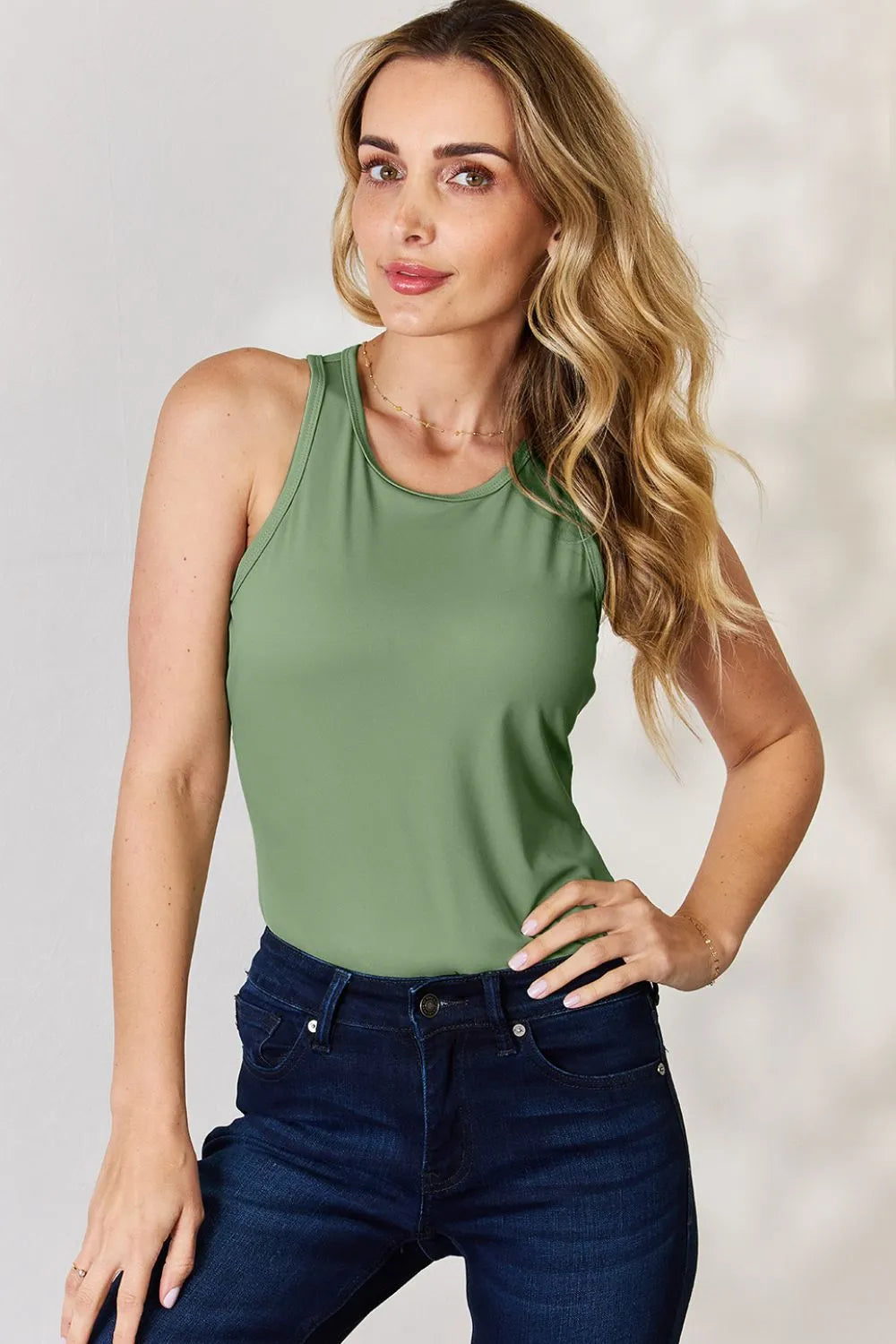 I am a Fashion Junky Full Size Round Neck Racerback Tank