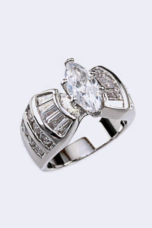 Engagement Ring Cubic Zirconia Stylish Elegant Fashion Jewelry