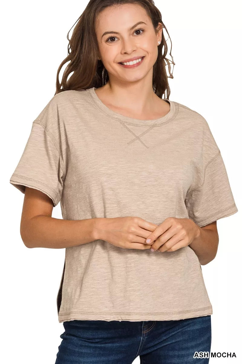 Cotton Slub Short Sleeve Tee