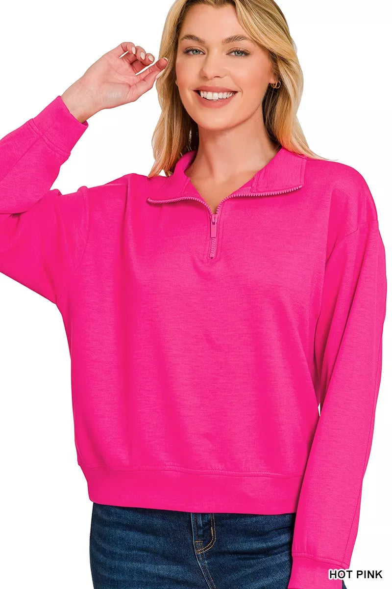 Scuba Half Zip Pullover Sweatshirt