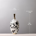 Chinese Ceramic Vase Splash-ink Color Matching Long Neck Flower Device