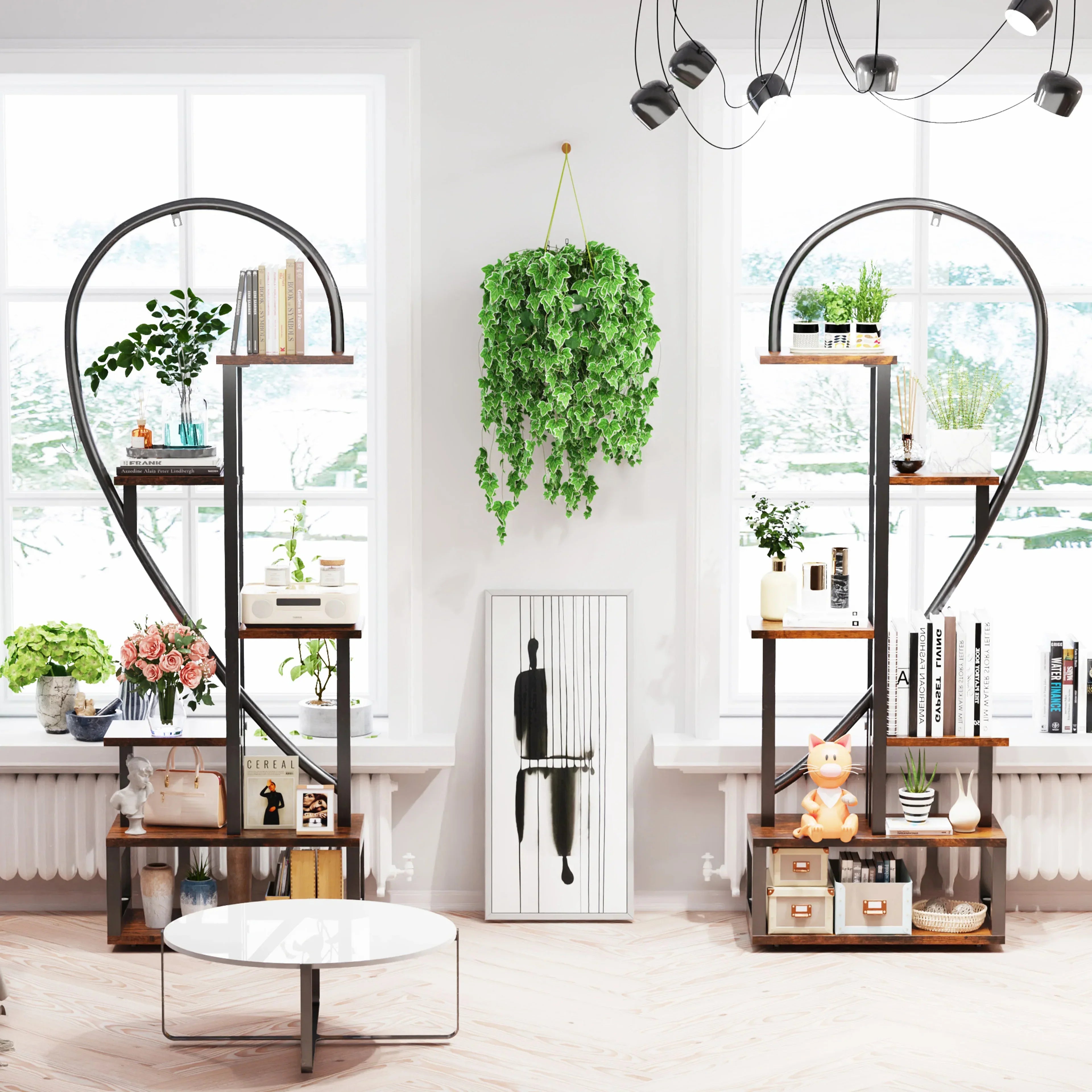DecorBites™ 6-Tier Half Heart Metal Plant Stand