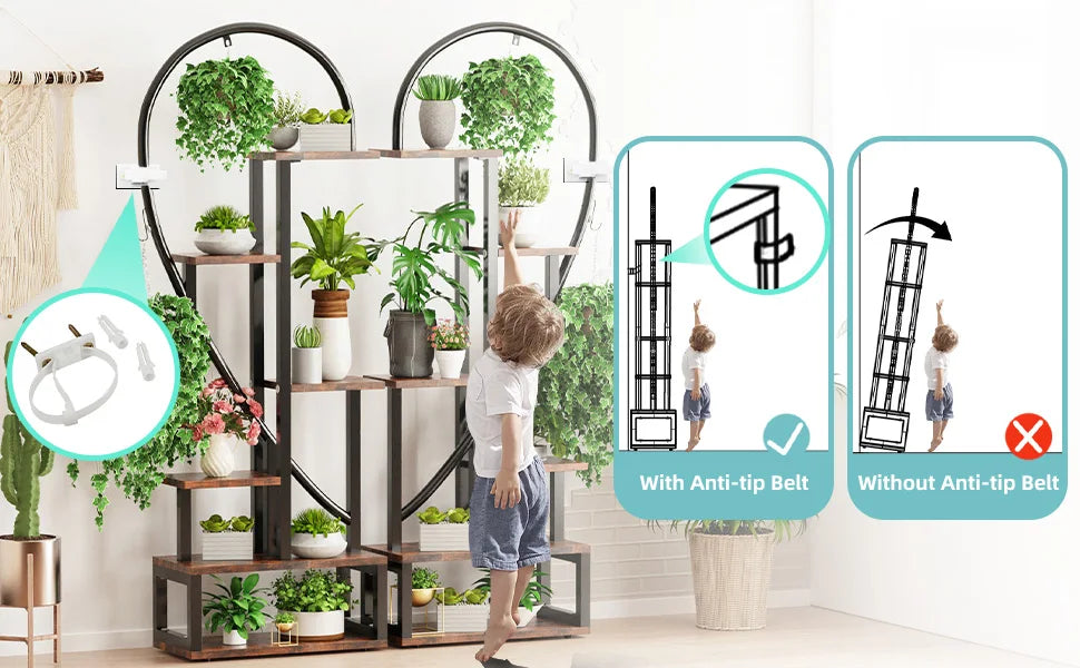 DecorBites™ 6-Tier Heart Shaped Plant Display Stand