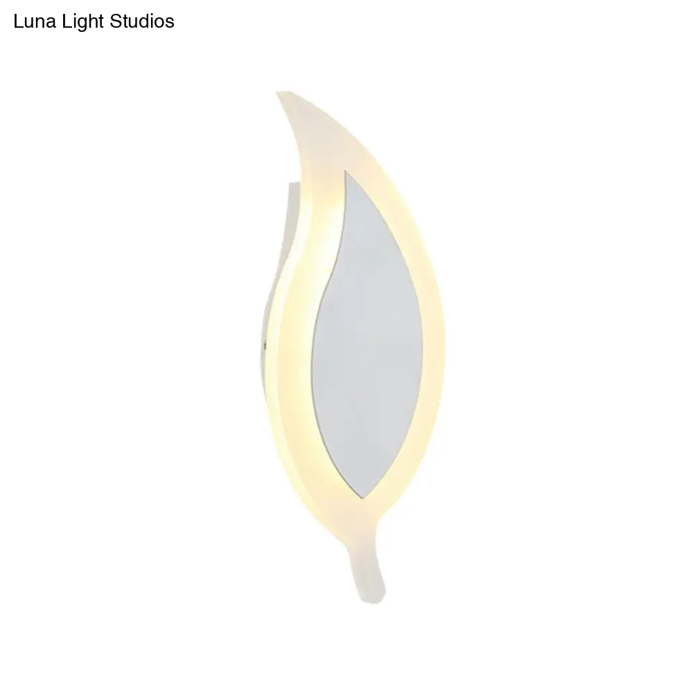DecorBites™ 6" Wide Simple Acrylic LED Wall Lamp - Warm/White Light Sconce Fixture