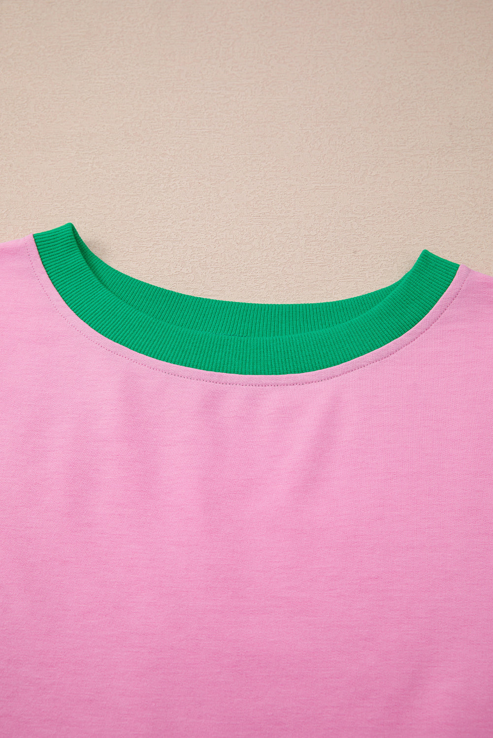 Bonbon Colorblock Edge Drop Shoulder T Shirt and Skort Set