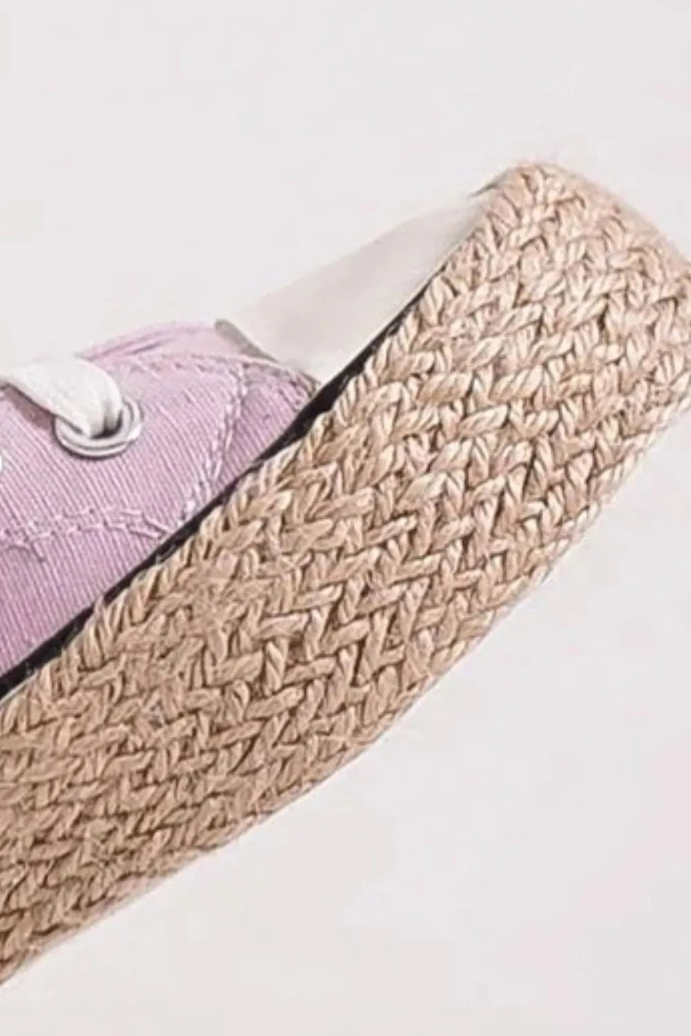 Fashion Lace Up Woven Espadrille Sole Sneakers