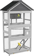 DecorBites™ 67" Wooden Outdoor Bird Aviary for Finches and Parakeets