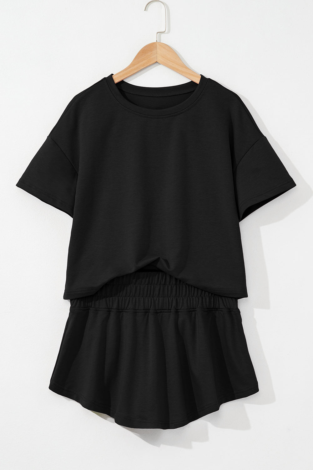 Blossom Cropped Tee and Ruffle High Waist Skort Set