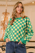 Checkered Pattern Sweater