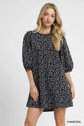 Leopard Print Jacquard Mini Dress