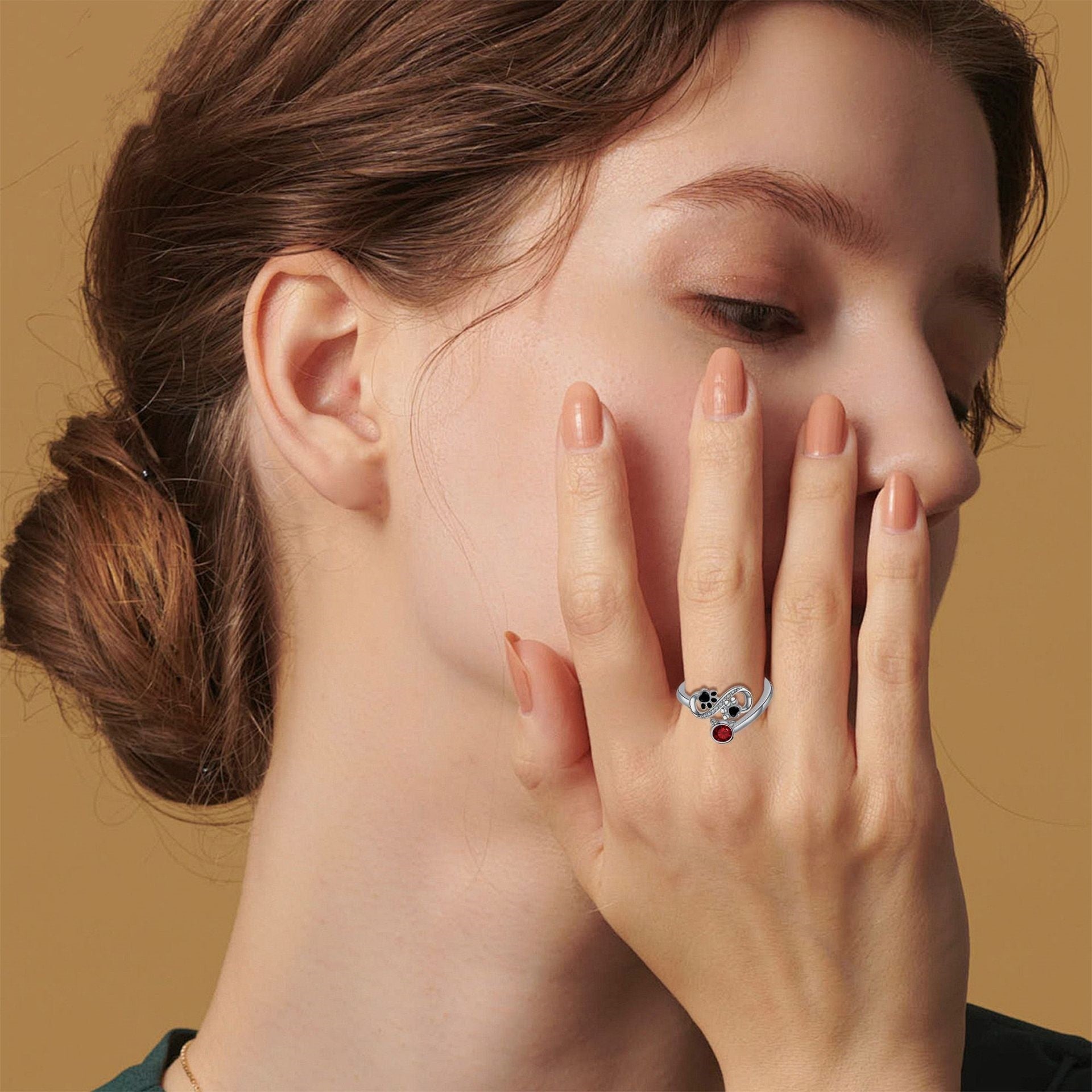 Fashion Dog's Paw Adjustable Ring