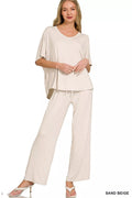 V-Neck Oversized Top & Pants Set