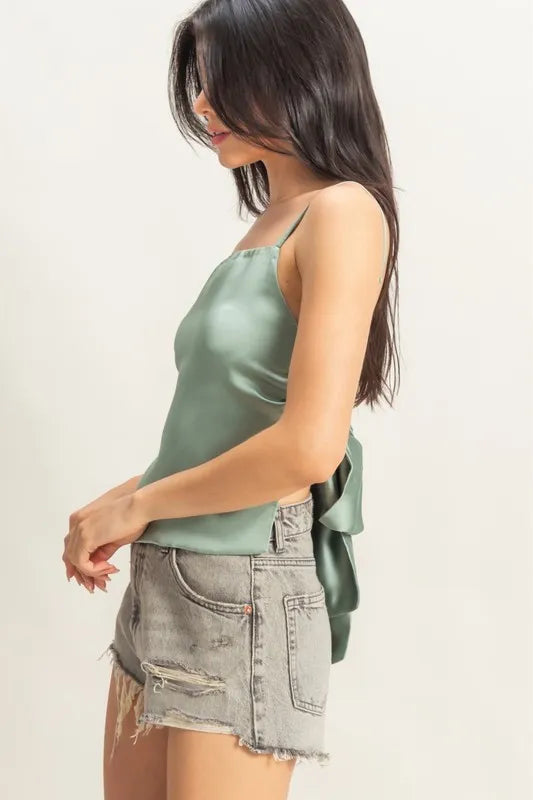 Satin Back Tie Detail Cami