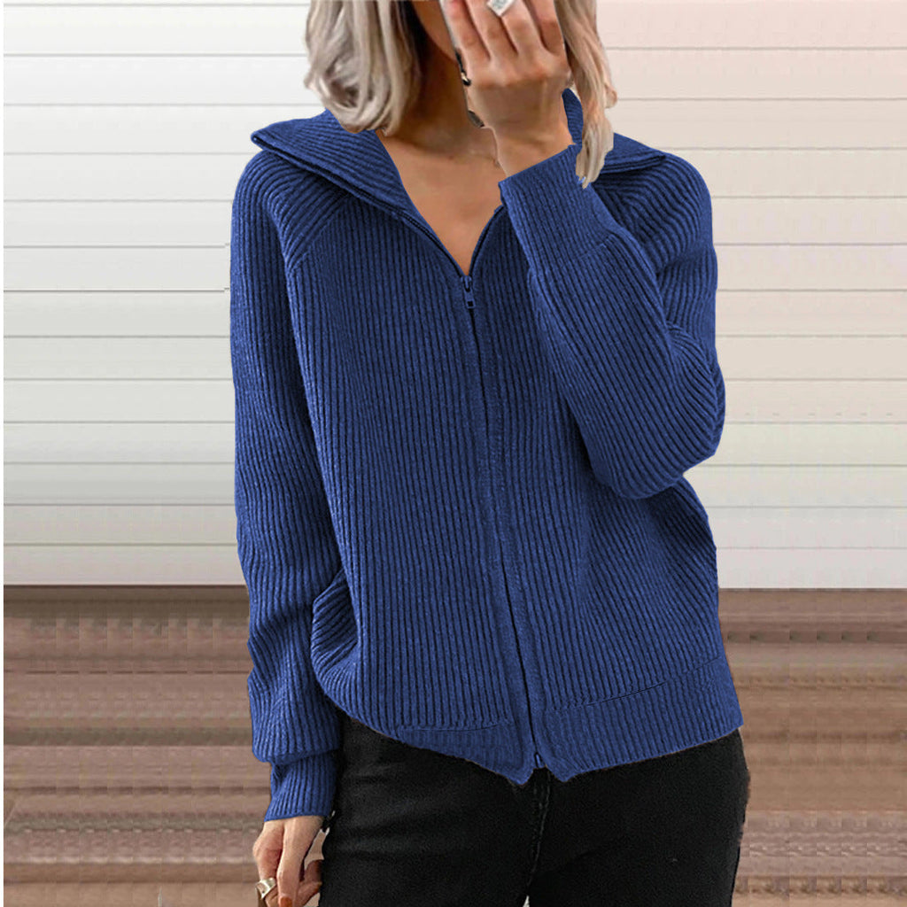 Women's Stripe Knitwear Coat - Europe America Casual Loose Fit Cardigan (S-XXXL)