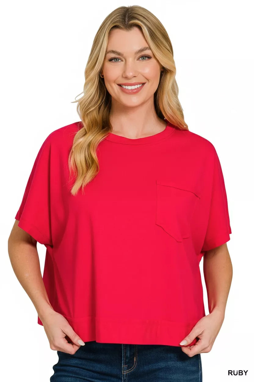 Exposed Seam Boxy Top