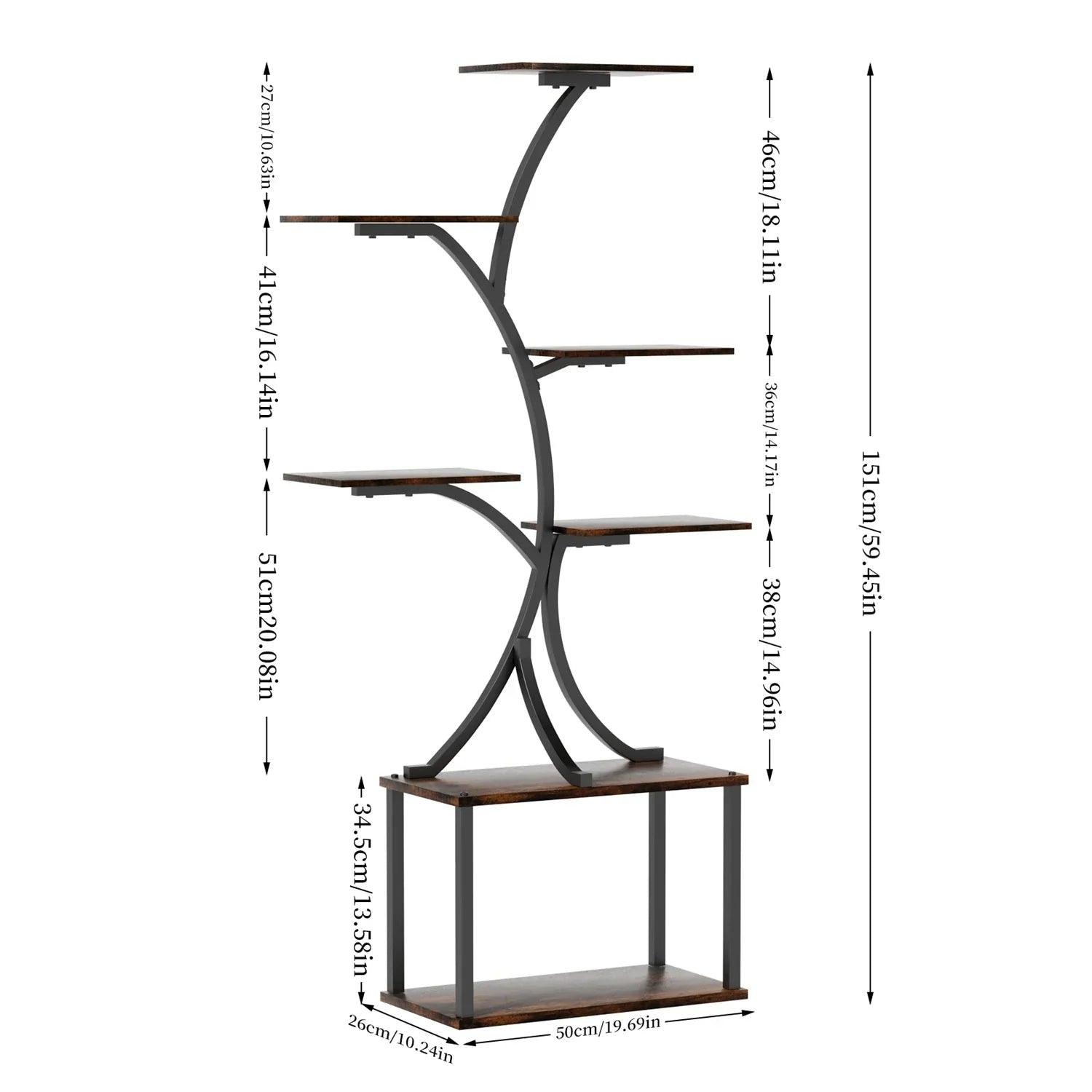 DecorBites™ 7 Tier Tree Plant Stand Display Rack