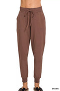 Drawstring Cotton Joggers with Pockets