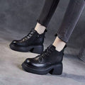 Womens Mid-calf Boots With Thick Chunky Heels