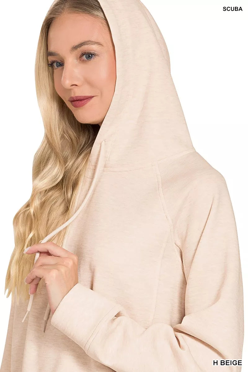 Drawstring Scuba Hoodie