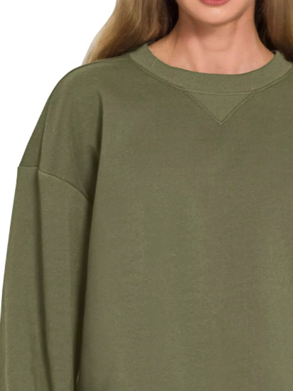 Fleece Long Sleeve Sweatshirts & Shorts Set