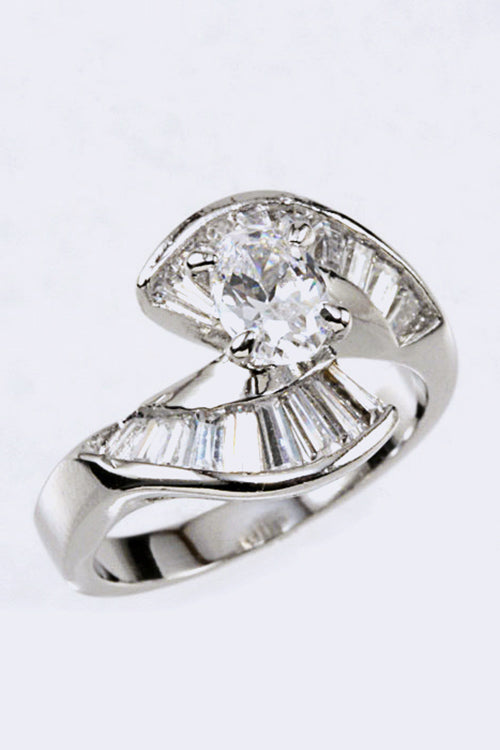 Cubic Zirconia Statement Ring – Stylish Fashion Jewelry Accessory