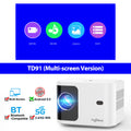 HD 720p Wireless 5G Projector - Intelligent Adjustable Trapezoidal Design for Home Entertainment