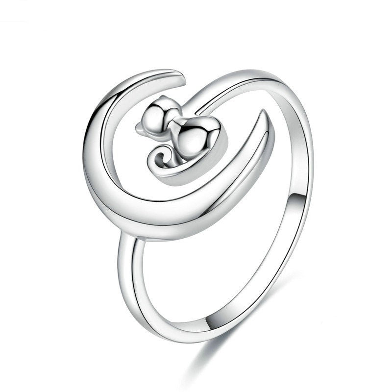 s925 sterling silver Couple ring