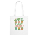Kawaii "Plant Goals" Plant Lover's Tote Bag